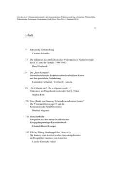 Inhalt - Dokumentationsarchiv des österreichischen Widerstandes
