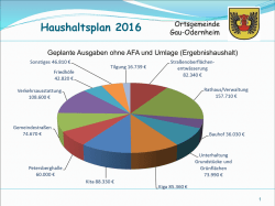 Haushaltsplan 2016 - Gau