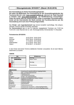 Gremien- und Vereinskalender