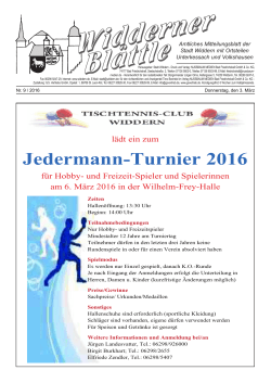 TTC Widdern Jedermann-Turnier 2016
