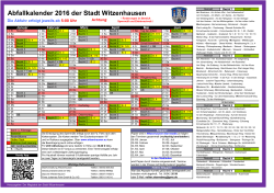 Kalender 2016 - Stadt Witzenhausen