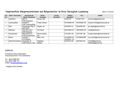 Hauptamtliche B&uuml;rgermeisterinnen und B&uuml;rgermeister im Kreis