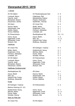 Viererpokal 2015 / 2016 - Schachbezirk Herne-Vest