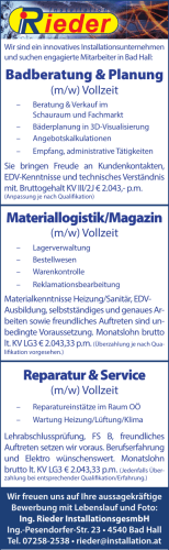 Badberatung & Planung Materiallogistik/Magazin Reparatur & Service