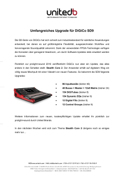Umfangreiches Upgrade für DiGiCo SD9 - United-b