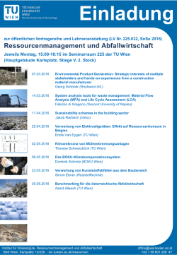 E226 Institut f&uuml;r Wasserg&uuml;te, Ressourcenmanagement und
