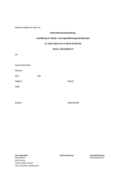 ein Anmeldeformular als PDF