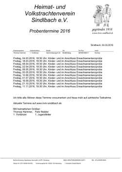 Heimat- und Volkstrachtenverein Sindlbach eV - HVTV