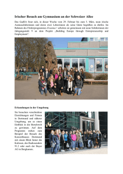 Irischer Besuch am Gymnasium an der Schweizer Allee
