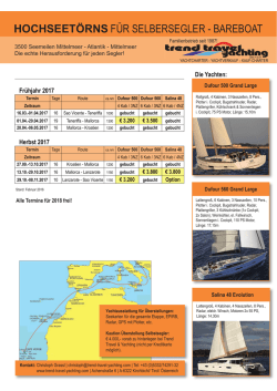 Hochseet&ouml;rns - Trend Travel & Yachting