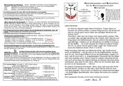 Gottesdienstplan und Nachrichten