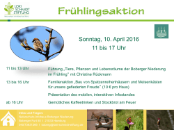 Frühlingsaktion - Loki Schmidt Stiftung