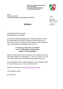 Einladung - Landesregierung Nordrhein