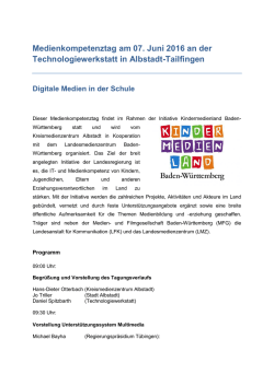 Medienkompetenztag am 07. Juni 2016 an der