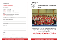 Talent-Förder-Club - Trainingszentrum Fürstenland Turner