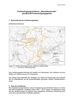 Flurbereinigungsverfahren „Altena/Neuenrade“