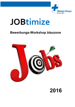 JOBtimize - Blaues Kreuz Kanton Bern
