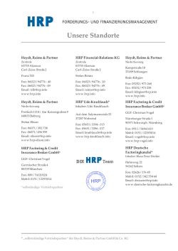 HRP Standorte