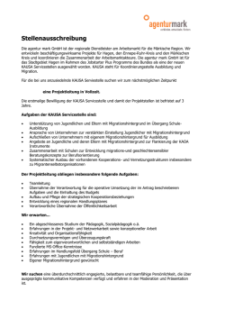 Eine Projektleitung in Vollzeit