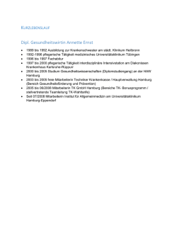 Dipl. Gesundheitswirtin Annette Ernst