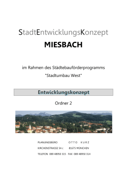 Stadtentwicklungskonzept - Initiative Miesbacher Marktplatz