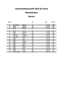 Herren Riesenslalom Jahresmeisterschaft 2016 SC Gross