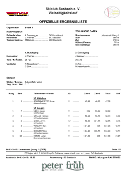 Ergebnisse 2016 - Skiclub Sasbach eV