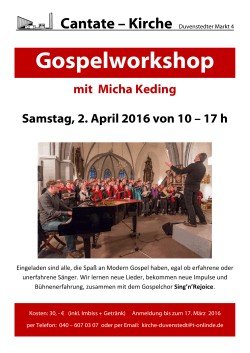 Gospelworkshop - Micha Keding