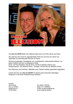 Illusion - Livemusik D&uuml;sseldorf Kneipentour
