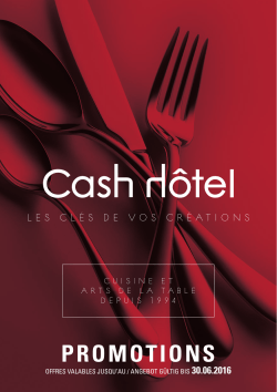 promotions - Cash hôtel