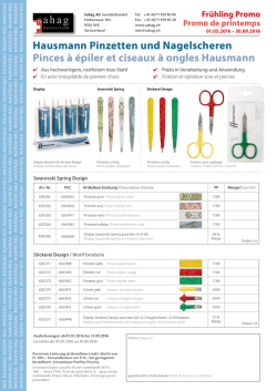 Hausmann Pinzetten und Nagelscheren Pinces &agrave; &eacute;piler