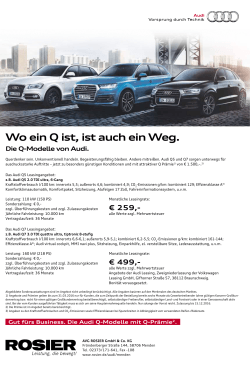März-Angebote von Audi & Volkswagen ROSIER. Stöbern Sie durch