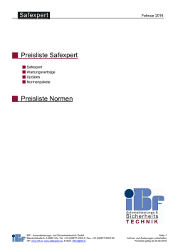 Safexpert Preisliste EUR