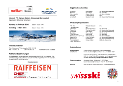 Internat. FIS Damen Slalom, Klewenalp/Beckenried Montag, 29