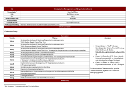 Strategisches Management und Organisatonstheorien