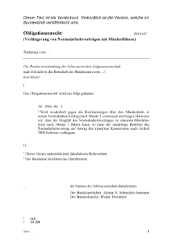 Obligationenrecht - Der Bundesrat admin.ch