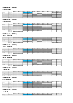 Platzbelegung Medenspiele 2016