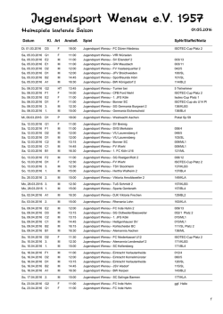 JSW Heimspiele - Jugendsport Wenau eV