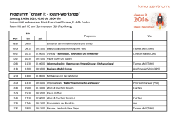 Programm "dream it - Ideen-Workshop"