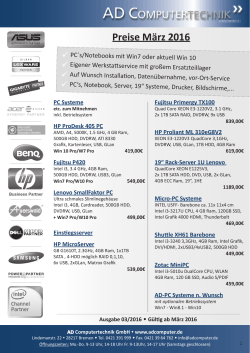 Preisliste - AD Computer