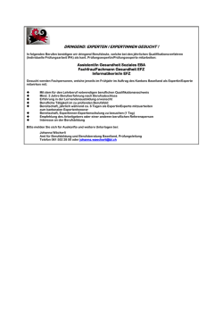 dringend: experten / expertinnen gesucht