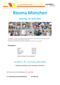 Bauma München - H. U. Abderhalden
