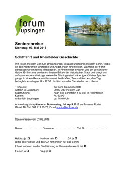 Seniorenreise - forum lupsingen, Frauenverein
