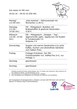 Speiseplan 29.2. bis 4. März