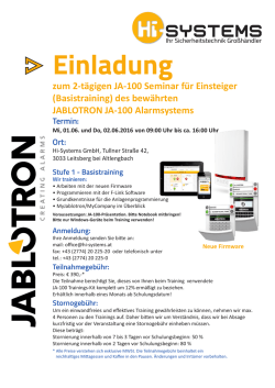 JA-100 Seminar für Einsteiger (Basistraining) 2... [] - Hi