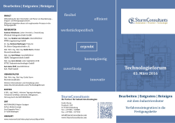 Programm Technologieforum 2016