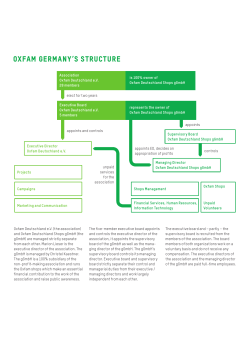 Oxfam Germany`s Structure