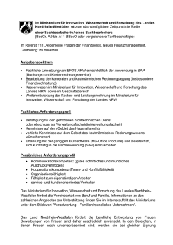 Zur Stellenausschreibung - Ministerium für Innovation, Wissenschaft