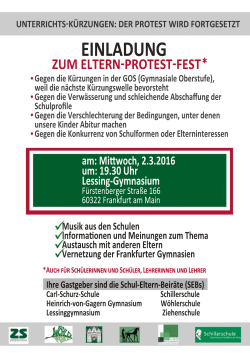 Protest-Fest-Plakat - SEB der Schule am Ried