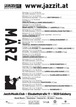 JAZZIT Monatsprogramm